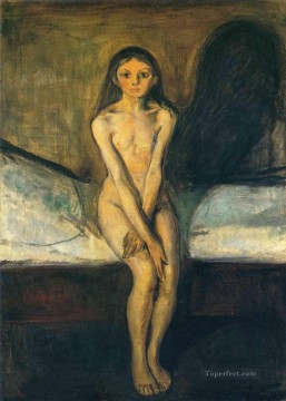 Edvard Munch Painting - puberty 1894 Edvard Munch
